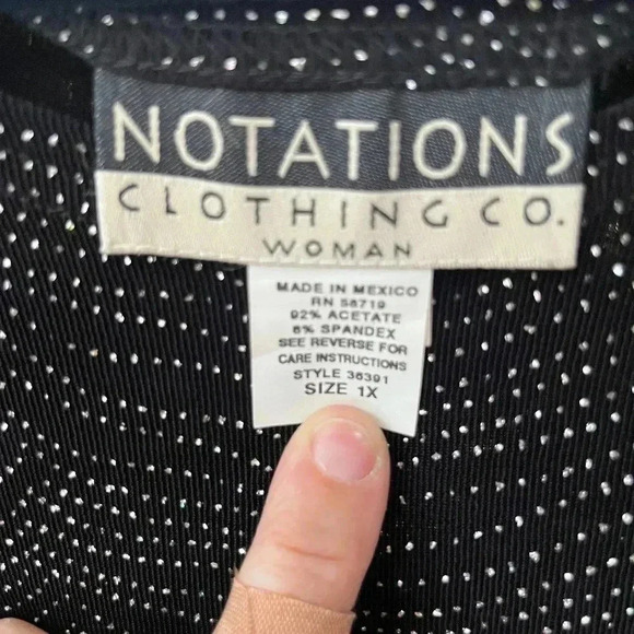 Notations Clothing Co. Woman sparkle top size 1x - Picture 3 of 4